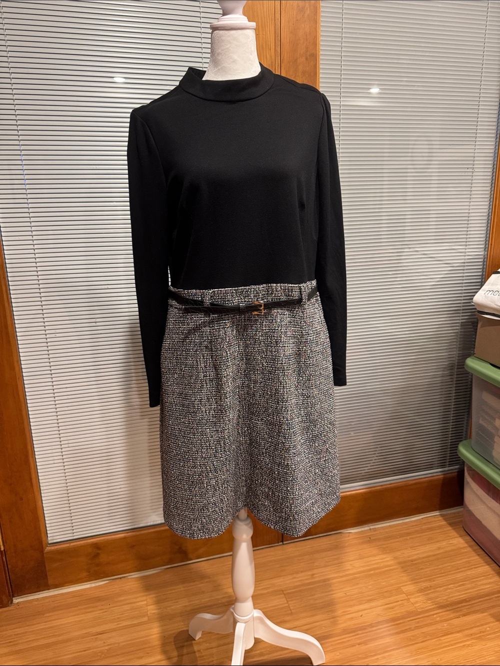 Eliza J Black Dress with Label Detail